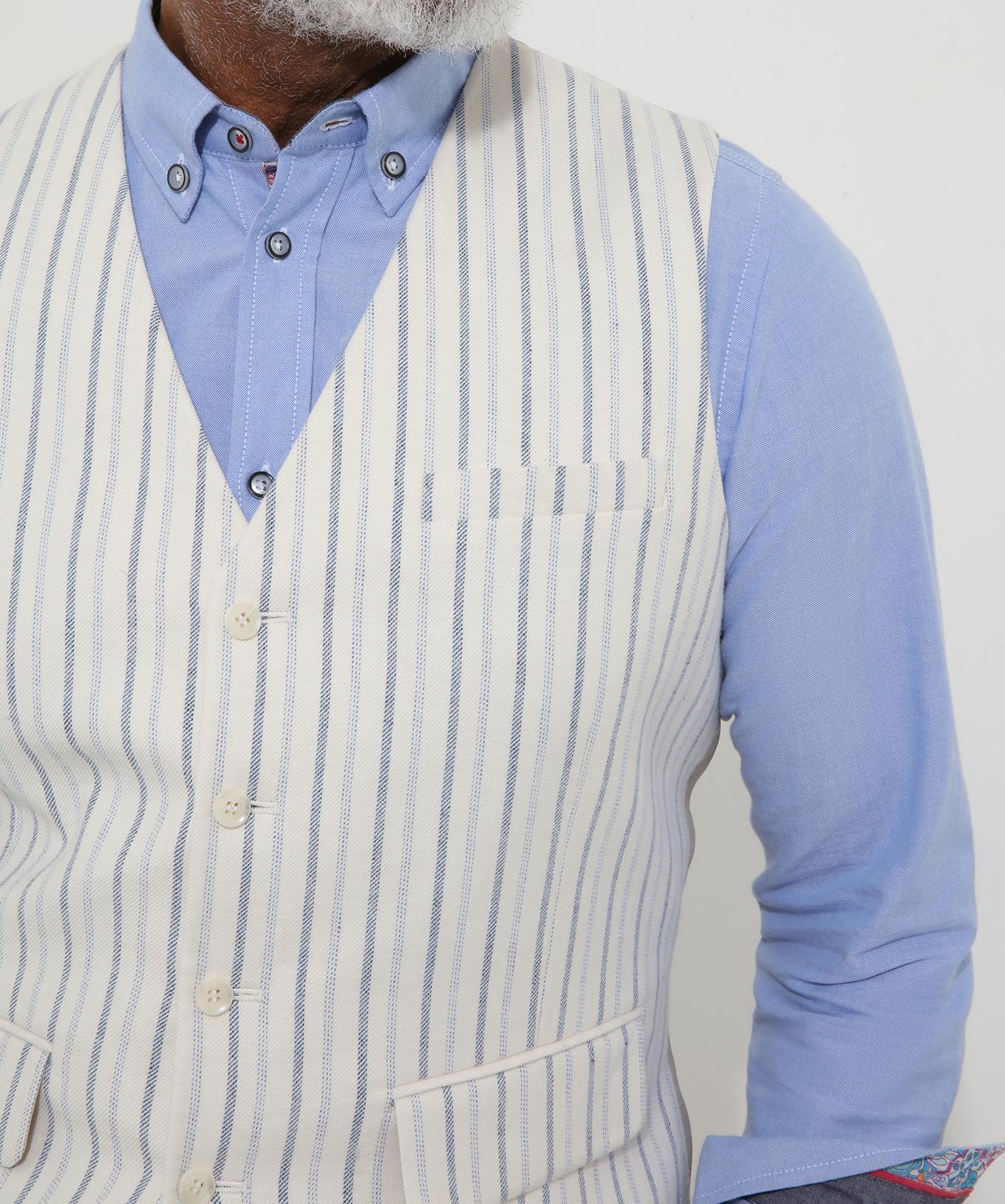 Joe Browns Gilet Abito A Righe In Misto Lino  