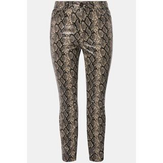 Studio Untold  Hose, Skinny Fit, Snake Print, 5-Pocket, Lederoptik 