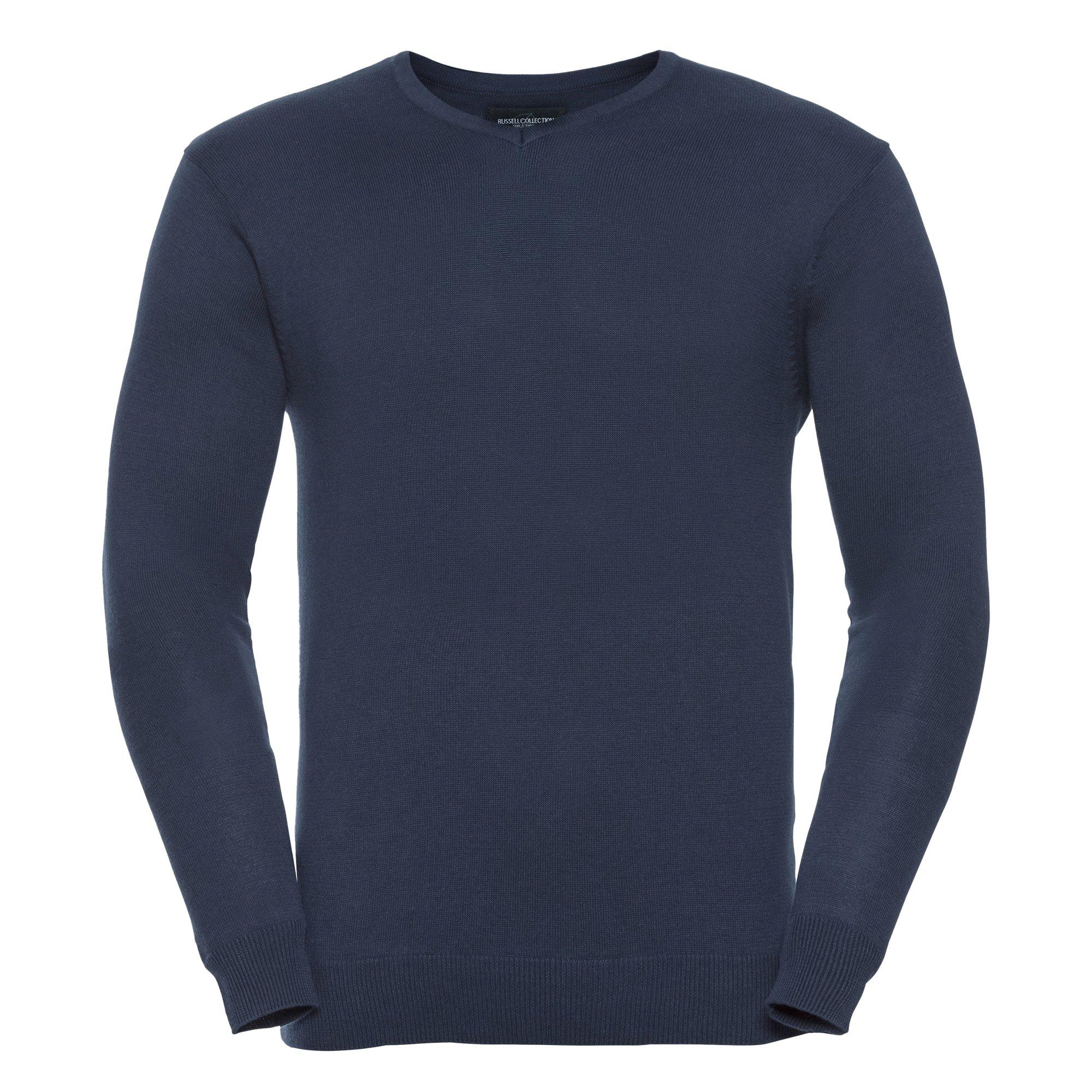 Image of Sammlung Vneck Gestrickte Pullover Herren Marine S