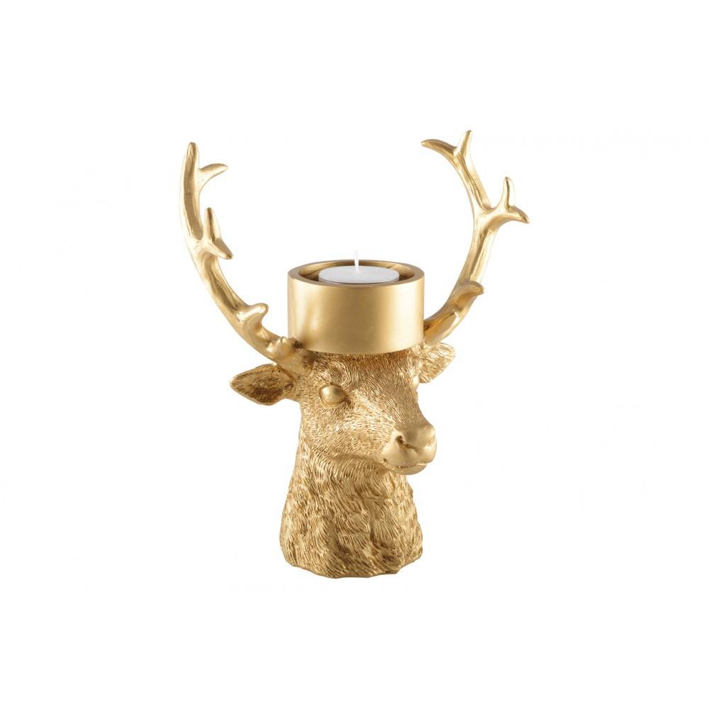 Image of Goldener hirschkerzenständer Goldener hirschkerzenständer