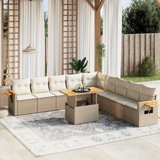 VidaXL Ensemble de canapés de jardin rotin synthétique  