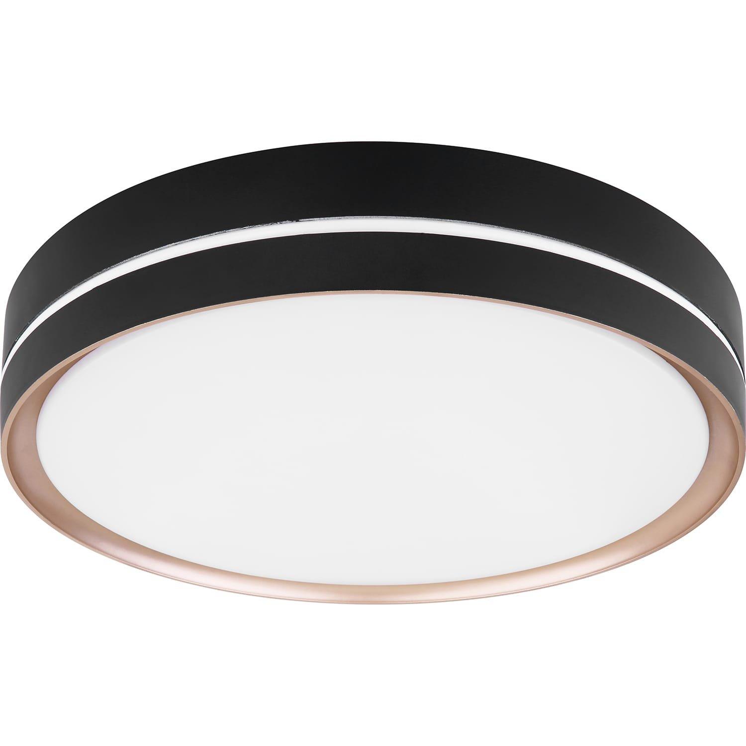 mutoni Plafonnier Manni métal noir LED 39x39  