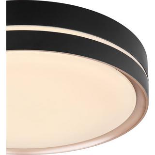 mutoni Plafonnier Manni métal noir LED 39x39  