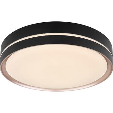 Plafonnier Manni métal noir LED 39x39