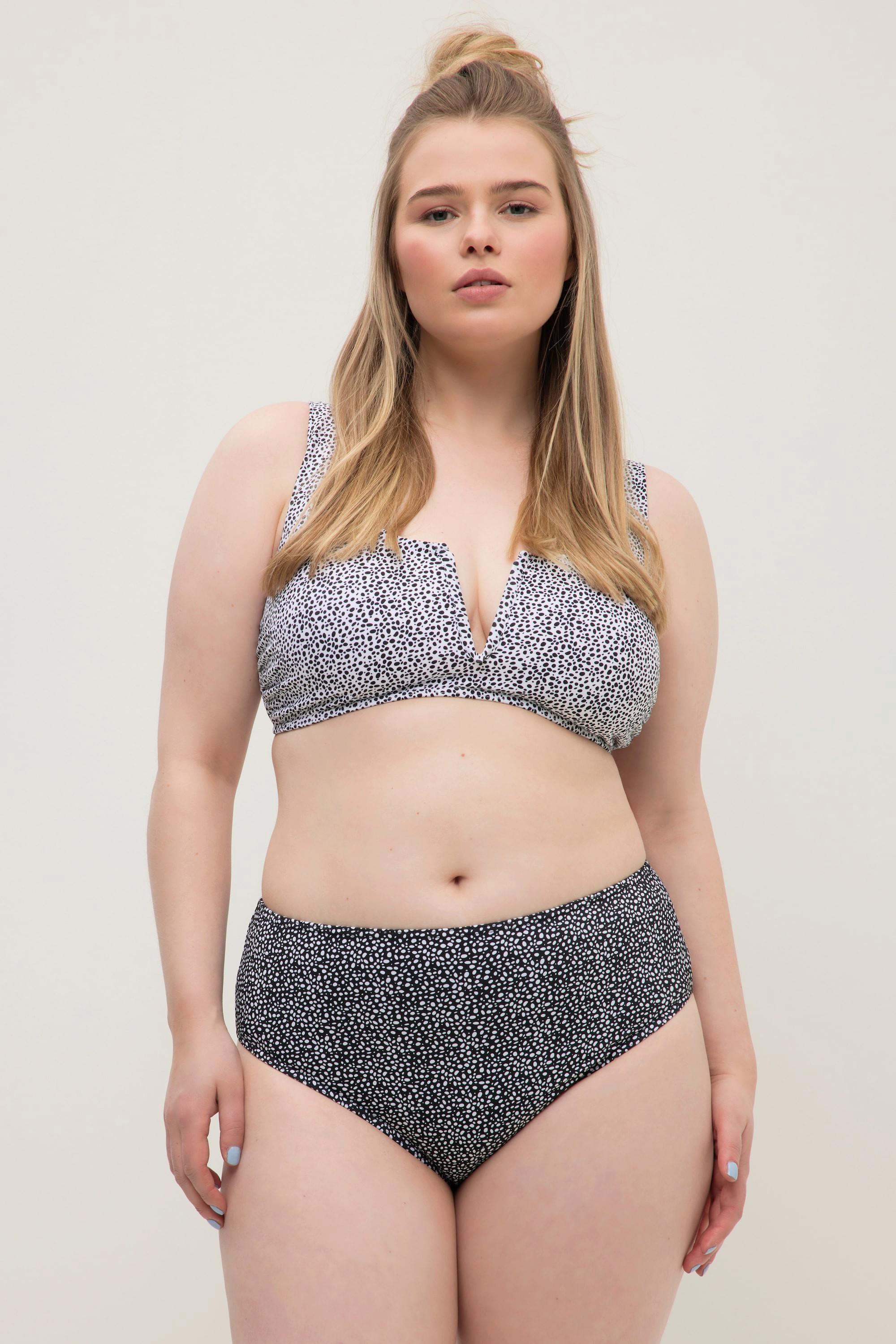 Studio Untold  Bas de bikini, taille haute, imprimé à pois 