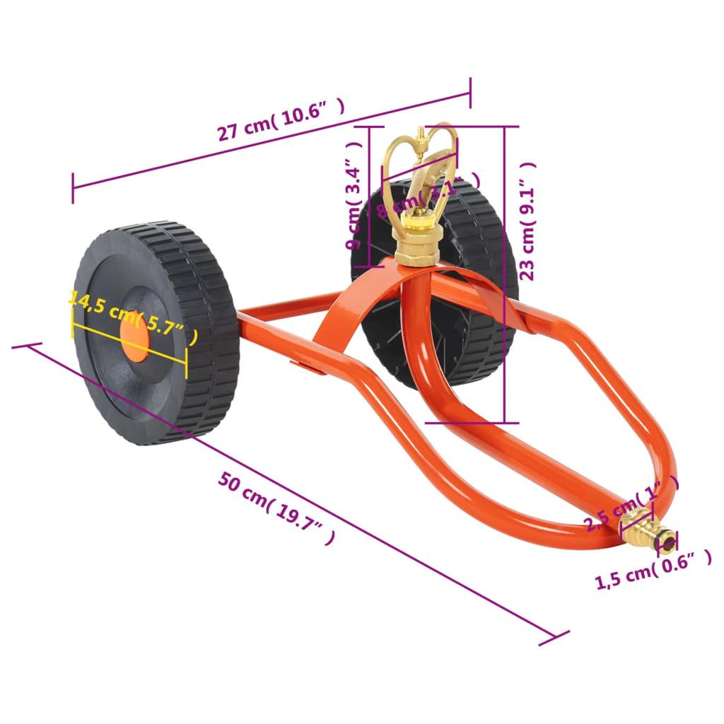 VidaXL  Traîneau d’arrosage sur roues acier 