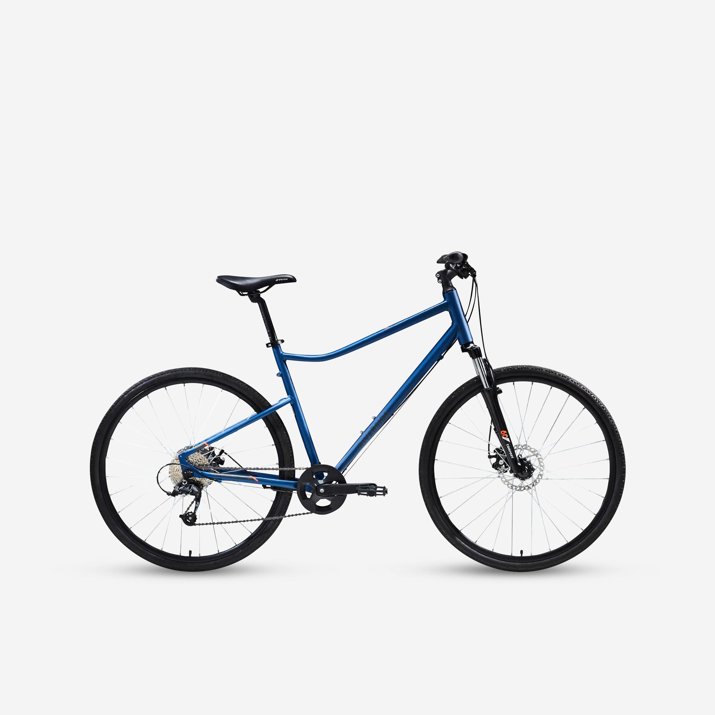 Image of Hybridbike - 500 Unisex Mittelblau S-155-164CM