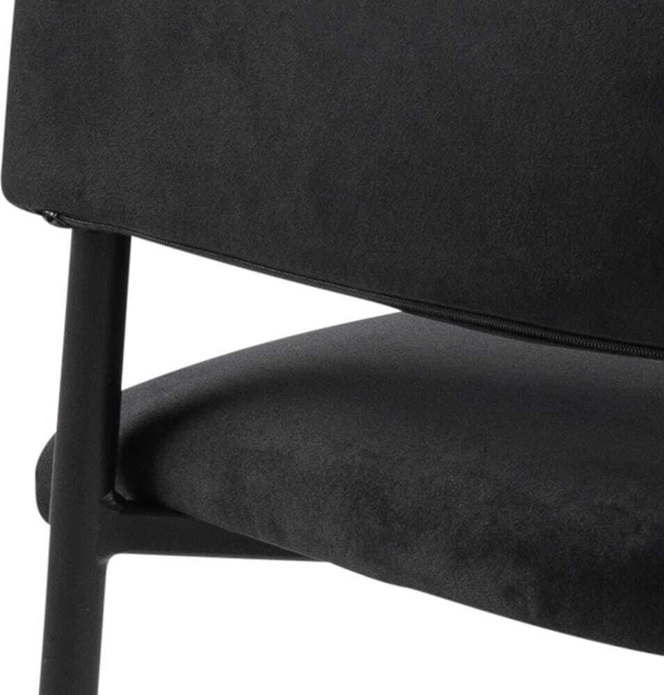 mutoni Chaise avec accoudoirs Mia noir  