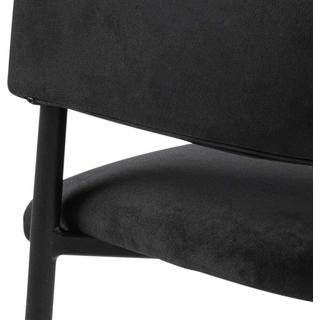 mutoni Chaise avec accoudoirs Mia noir  