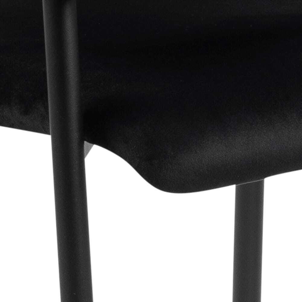 mutoni Chaise avec accoudoirs Mia noir  