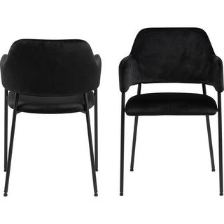 mutoni Chaise avec accoudoirs Mia noir  