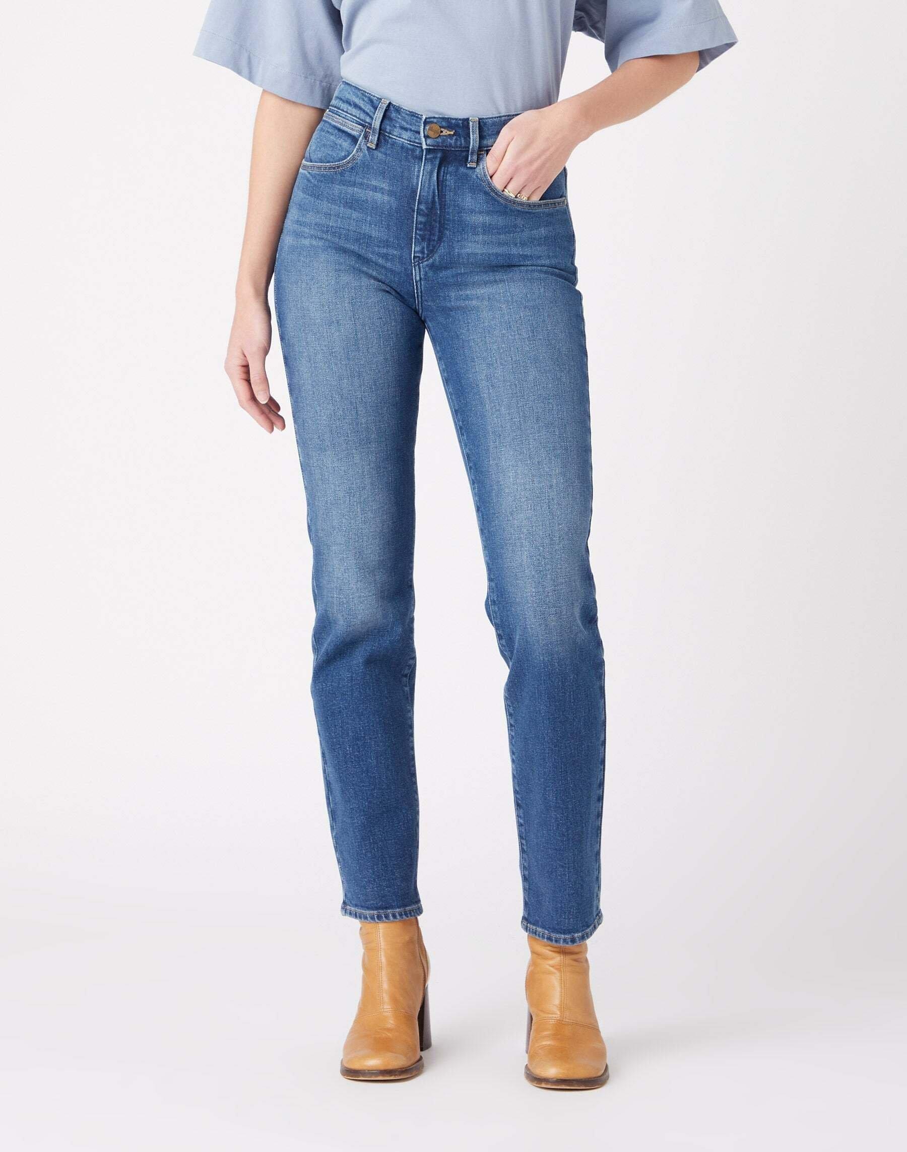 Image of Jeans Straight Leg Straight Damen Blau Denim L34/W32