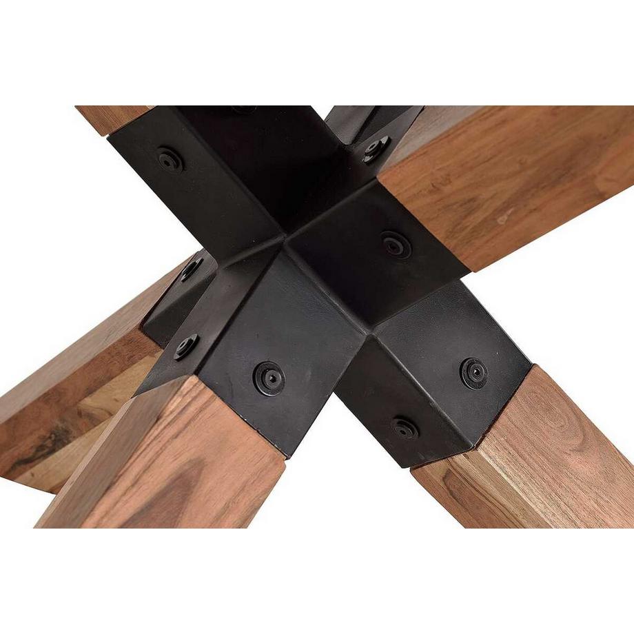 mutoni Table de salle à manger Naro acacia naturel 150  