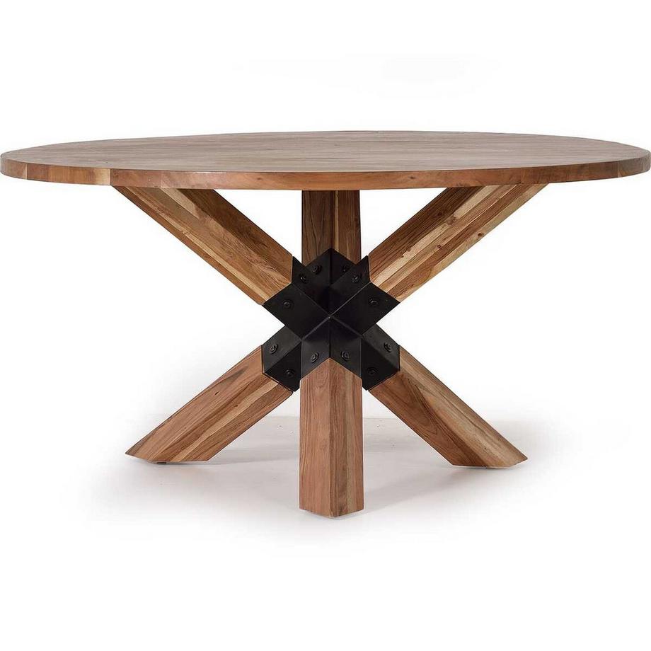 mutoni Table de salle à manger Naro acacia naturel 150  