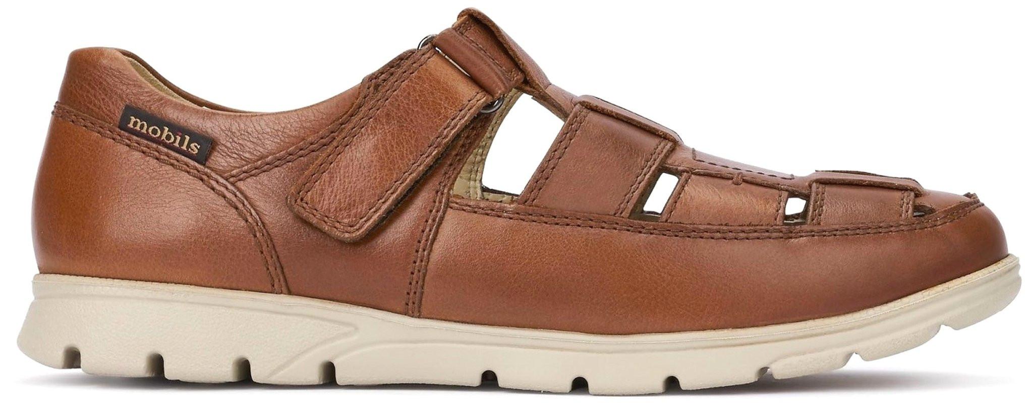 Image of Kenneth - Leder Sandale Herren Braun 39