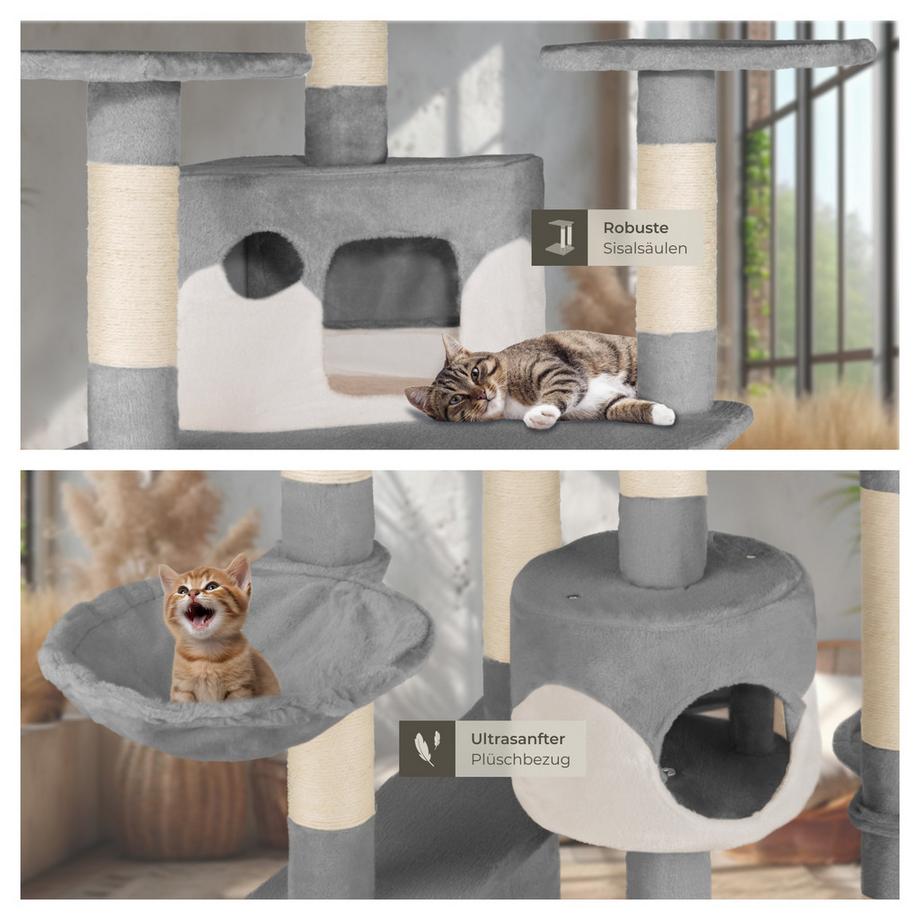 Tectake  Kratzbaum Nelly 204 cm Sisal 