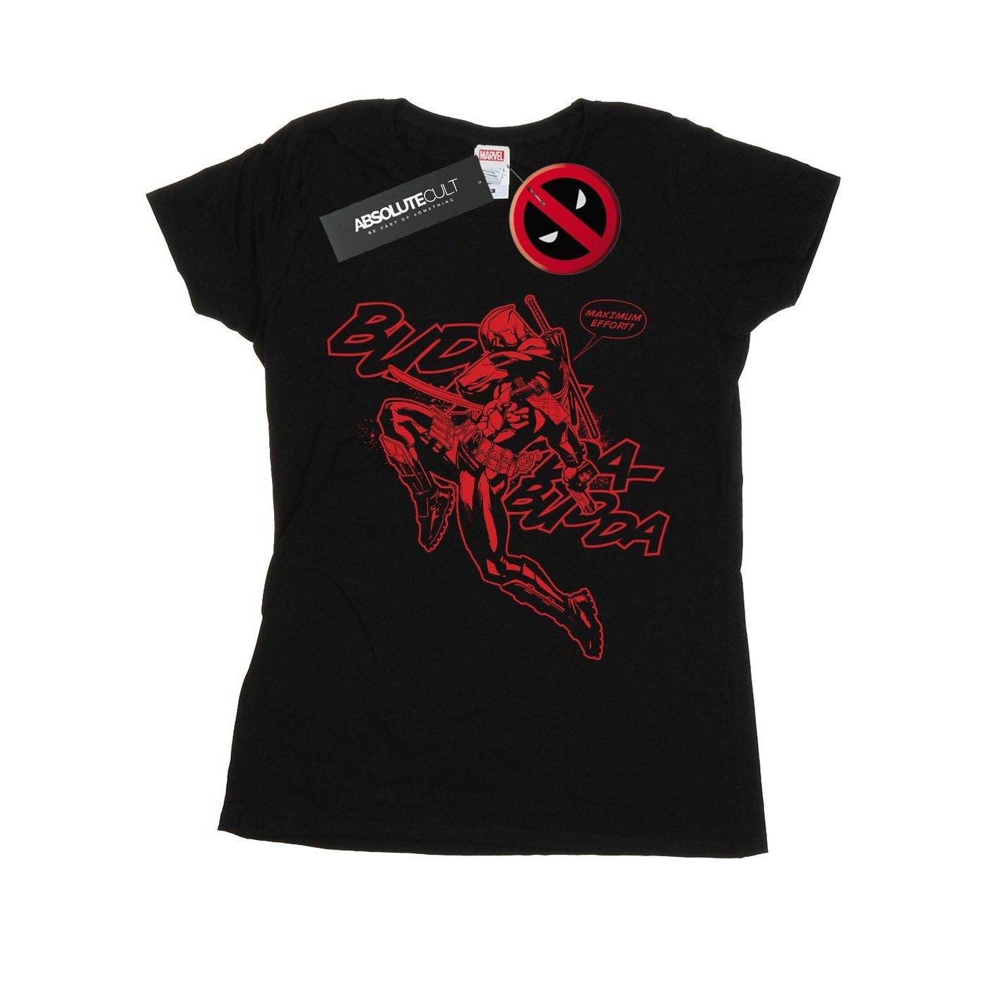 Image of Deadpool Budda Budda Tshirt Damen Schwarz S