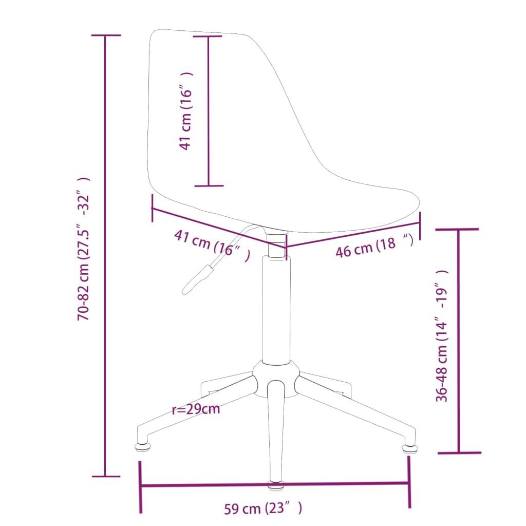 VidaXL Esszimmer-drehstuhl polypropylen  