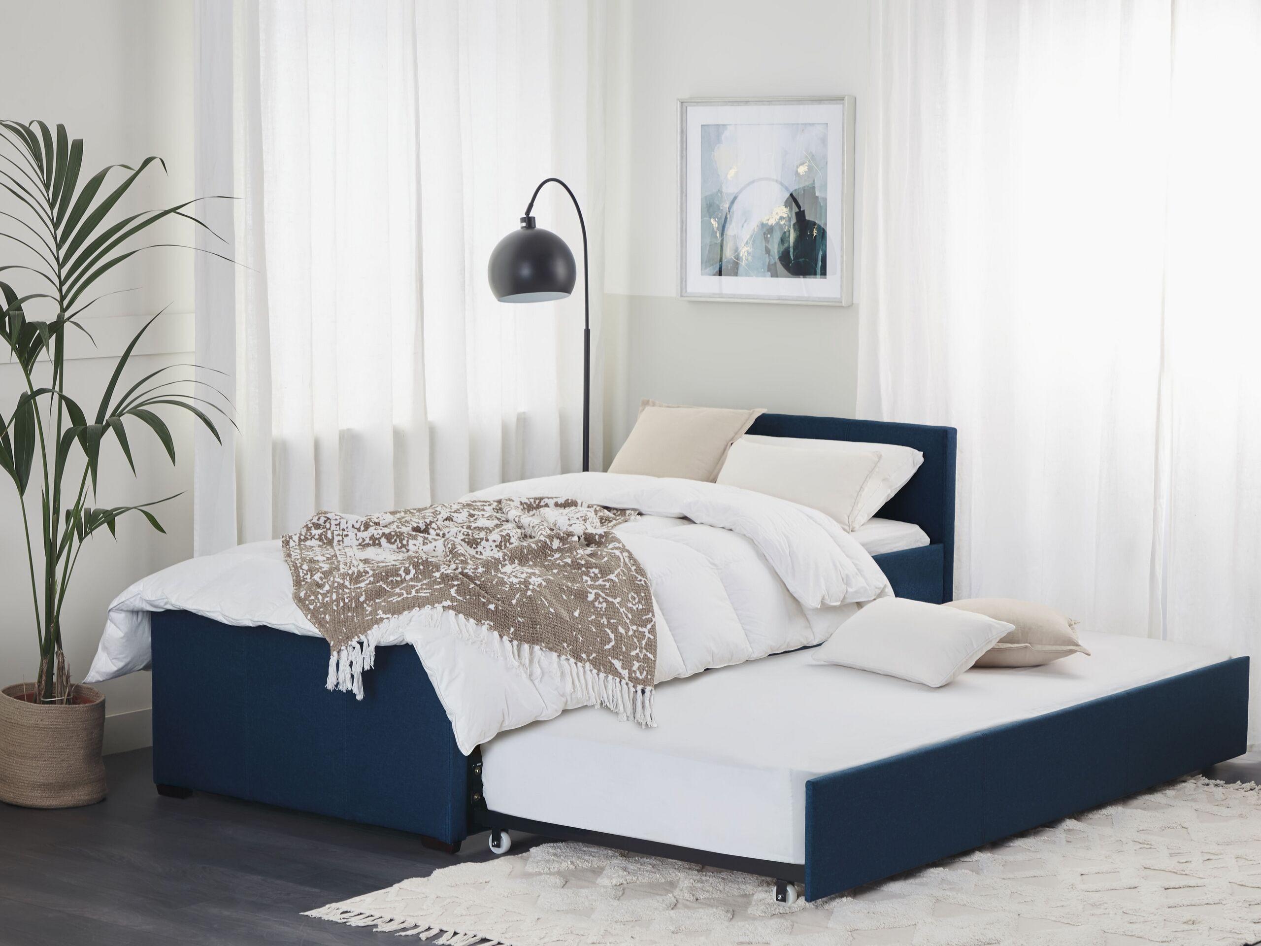 Beliani Bett mit Lattenrost aus Polyester Modern MARMANDE  