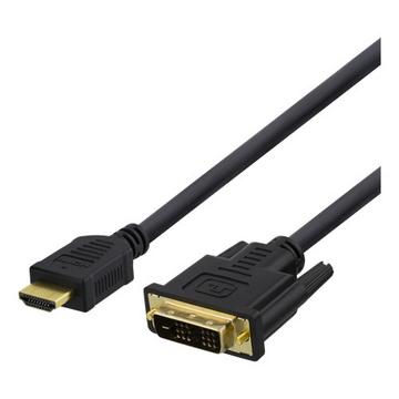 Câble Deltaco HDMI vers DVI, 2 m, Full HD - Noir