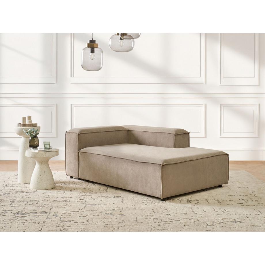 Beliani Linksseitige Chaiselongue aus Cord Skandinavisch ARDAL  