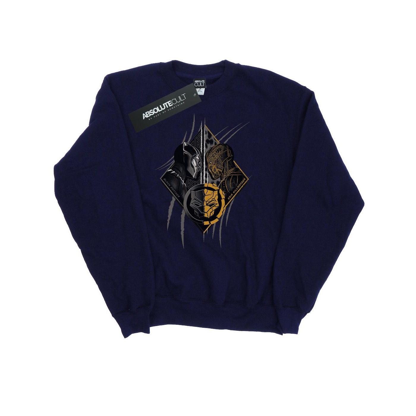 Image of Black Panther Vs Killmonger Sweatshirt Damen Marine XL