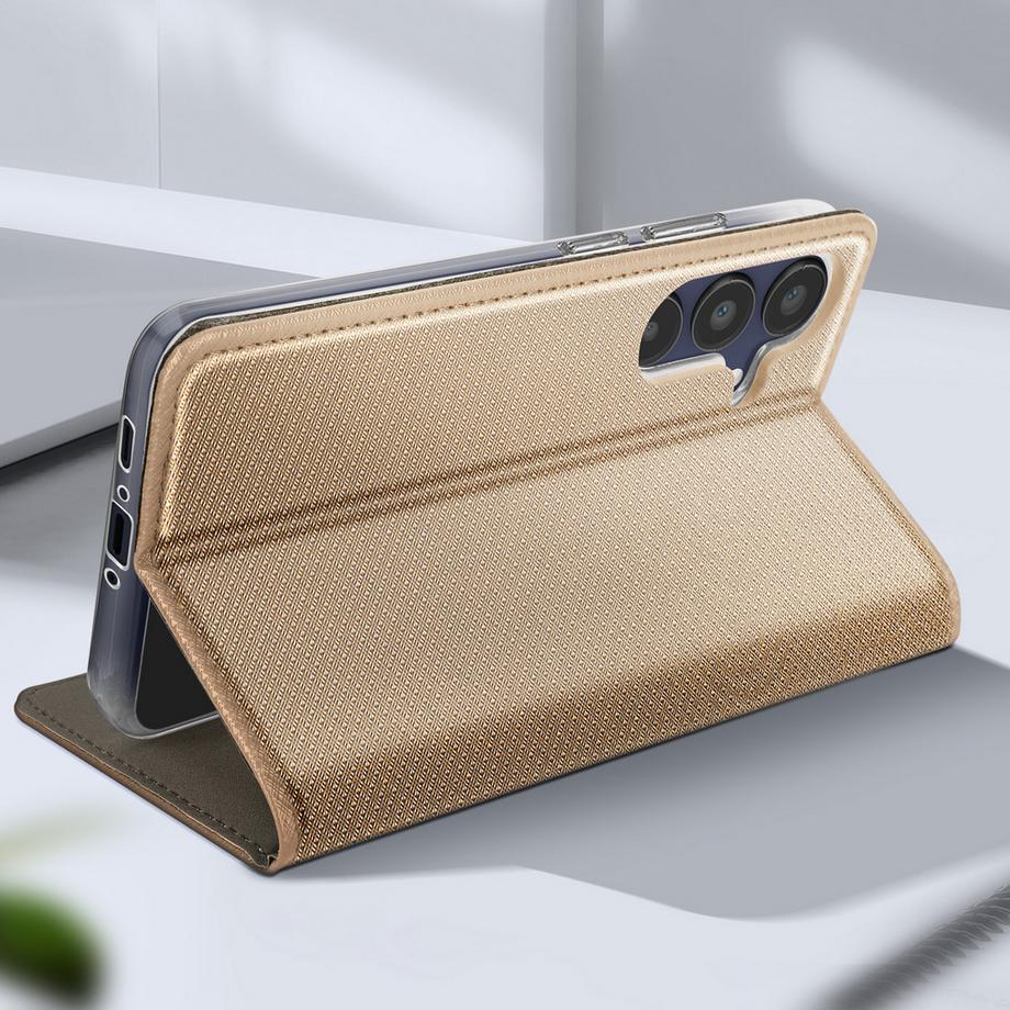 Avizar  Samsung Galaxy A35 5G Book Cover Gold 