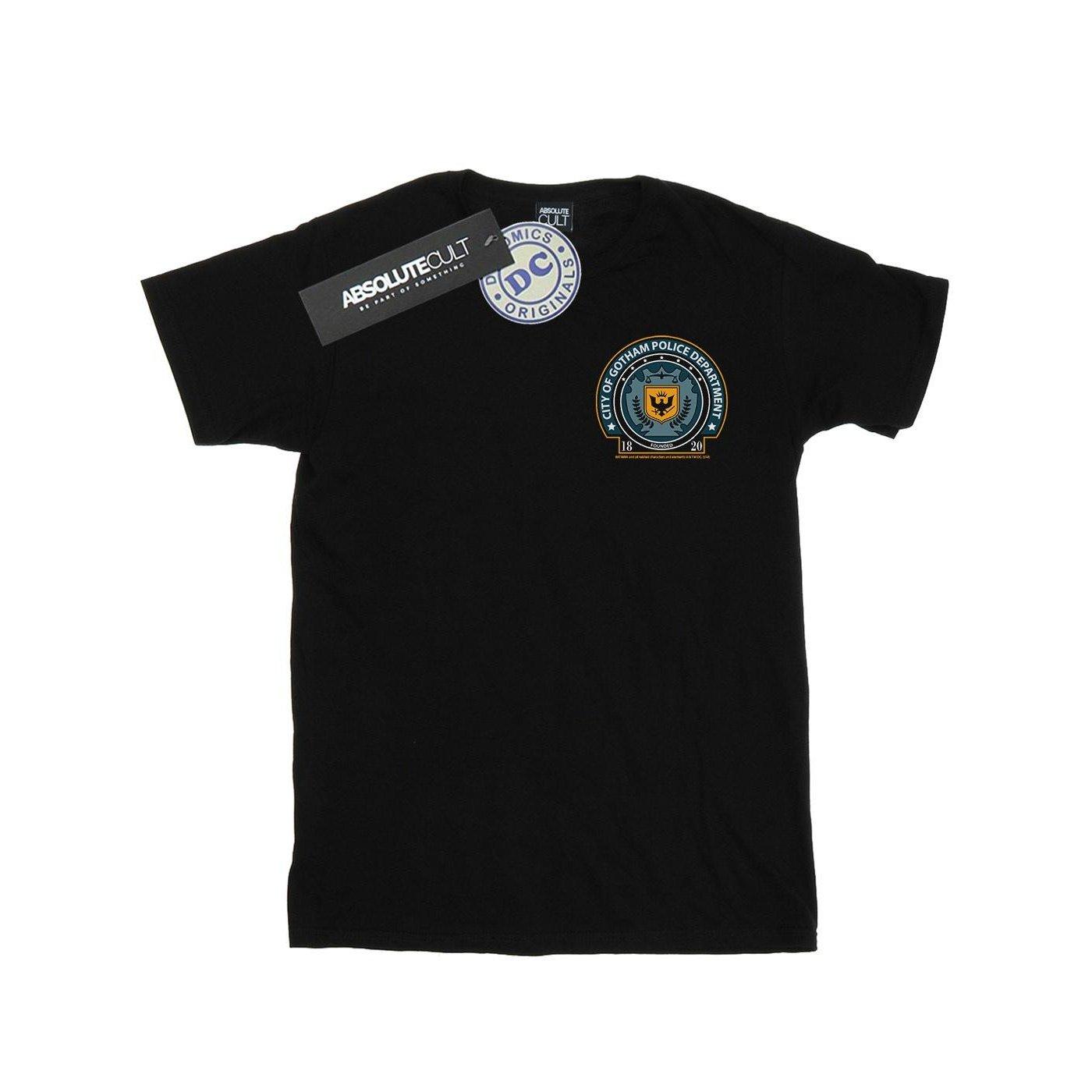 Image of Batman Gotham Police Dept Breast Print Tshirt Herren Schwarz 4XL