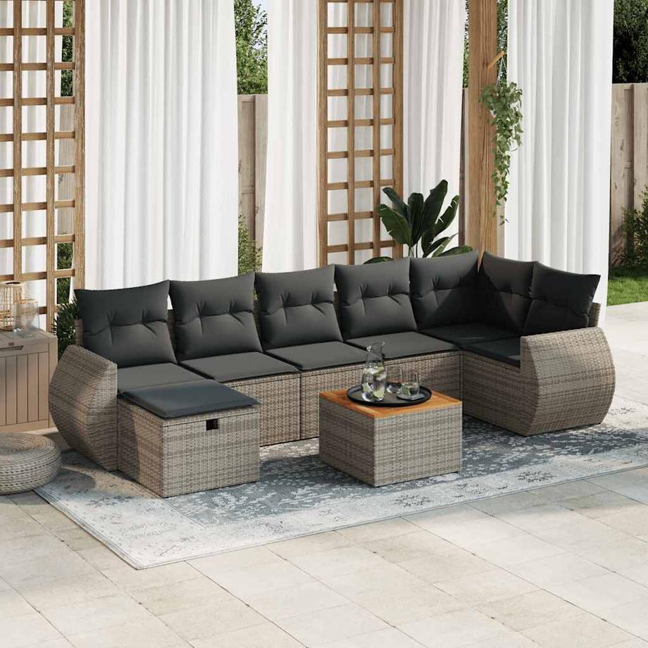 VidaXL Gartensofa set poly-rattan  