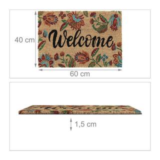 Northio Willkommen Kokosnuss Fußmatte  