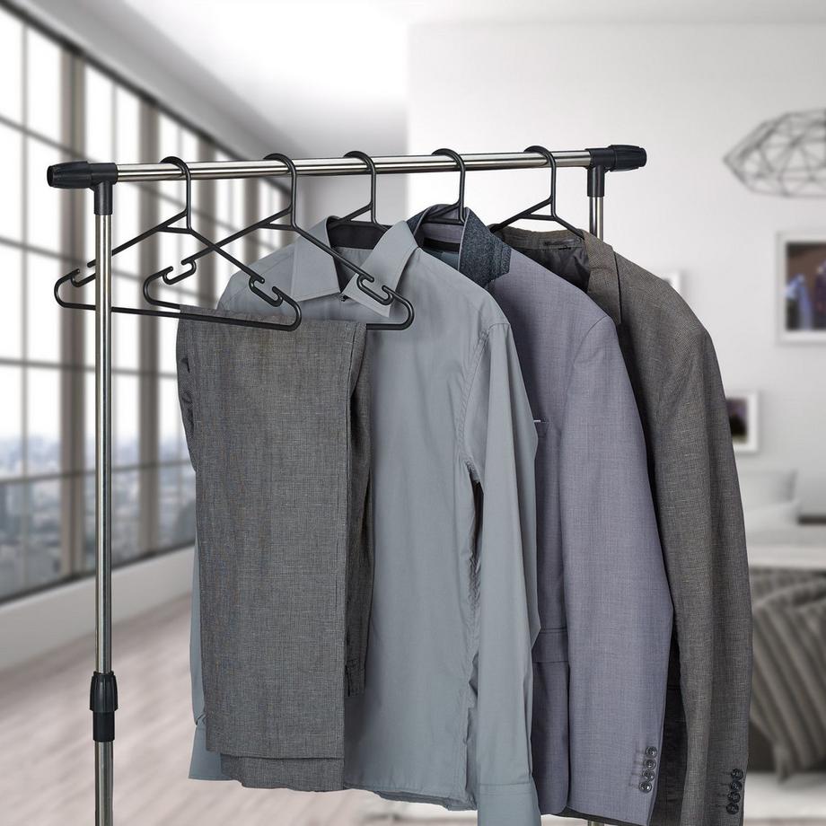 B2X set di 24 grucce appendiabiti in plastica nera  