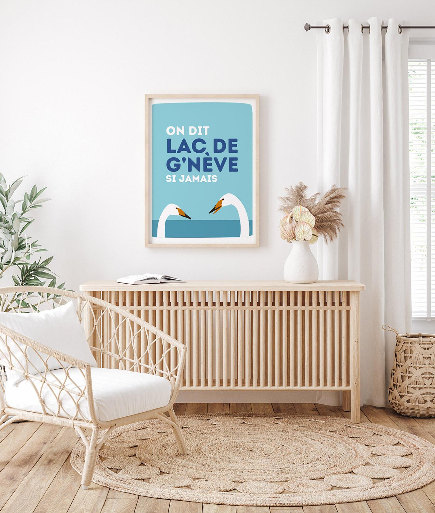 La-Jonx On dit Lac de G'nève - Poster  