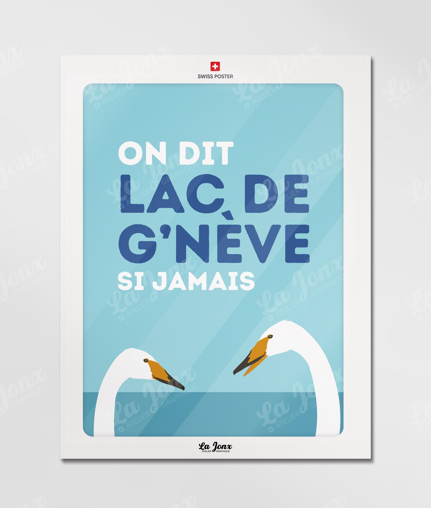 La-Jonx On dit Lac de G'nève - Poster  