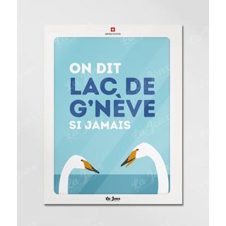 La-Jonx On dit Lac de G'nève - Poster  