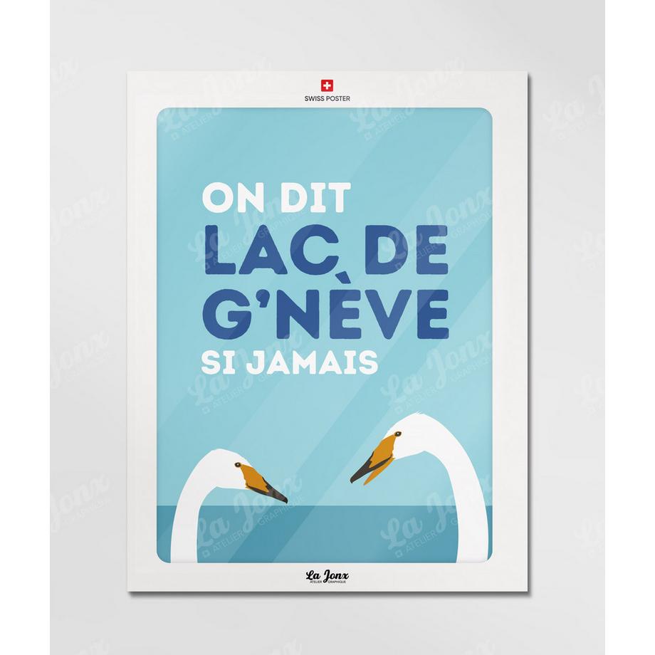 La-Jonx On dit Lac de G'nève - Poster  