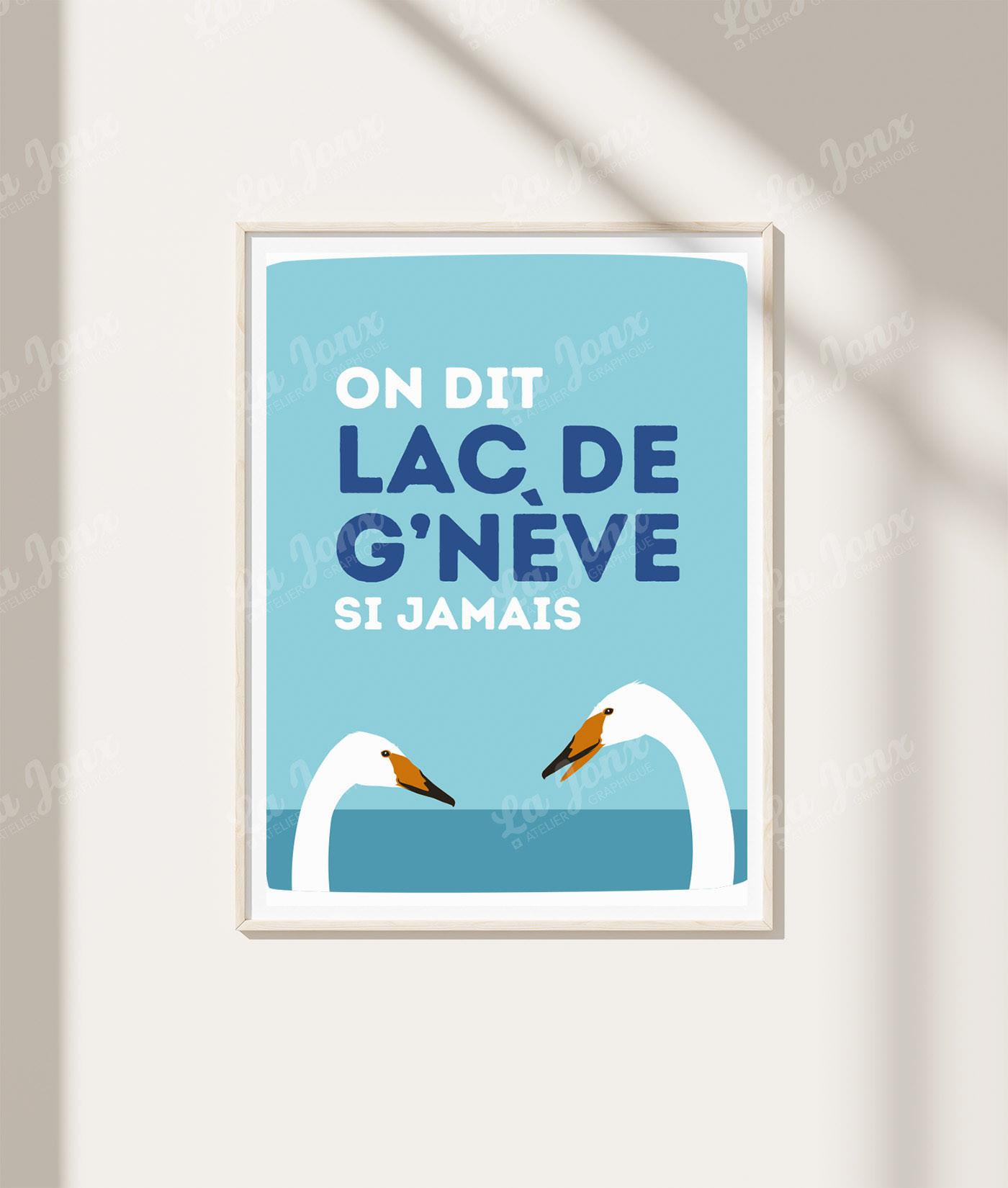 La-Jonx On dit Lac de G'nève - Poster  