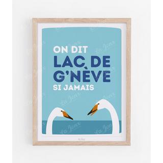 La-Jonx On dit Lac de G'nève - Poster  