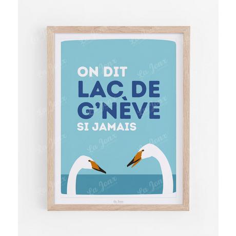 La-Jonx On dit Lac de G'nève - Poster  
