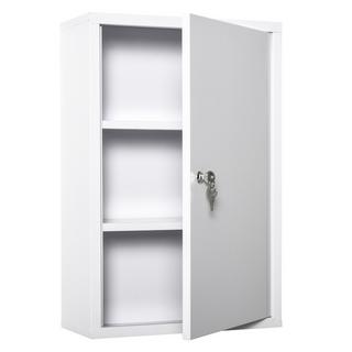Northio Armoire De Premiers Secours Armoire À Pharmacie 3 Compartiments Verrouillable Acier Blanc 40X18X60Cm  