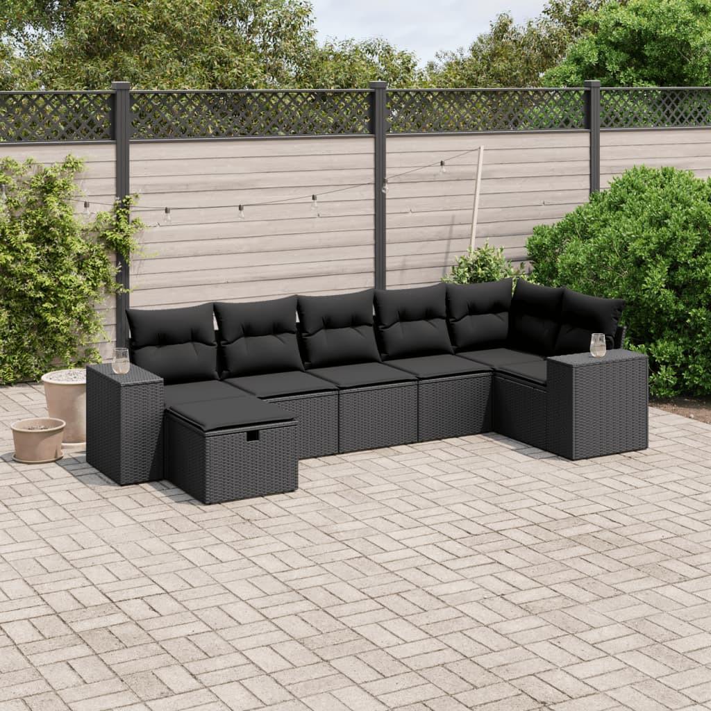 VidaXL set divano da giardino Polirattan  