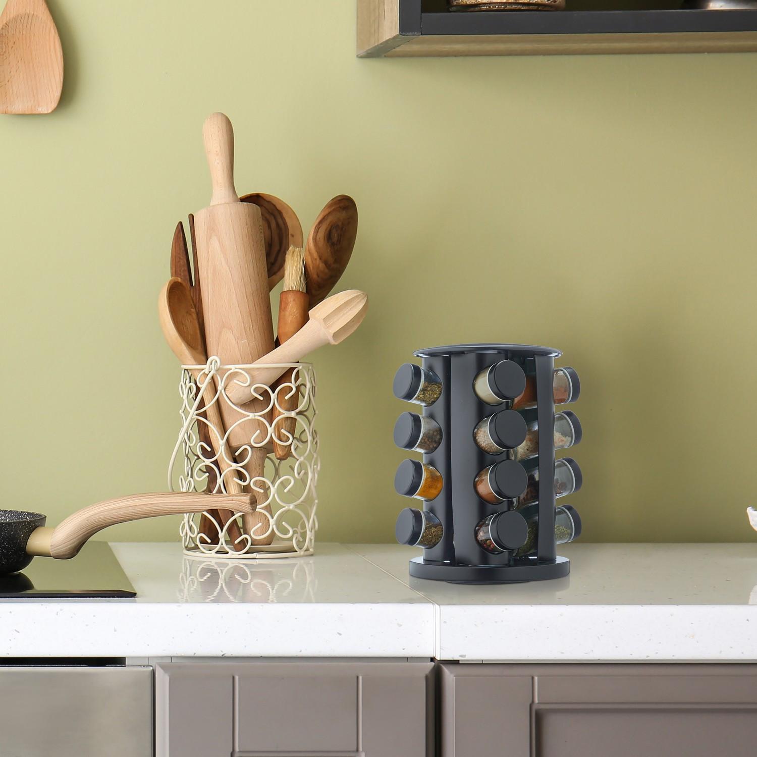 Northix Carosello delle spezie con 16 barattoli  