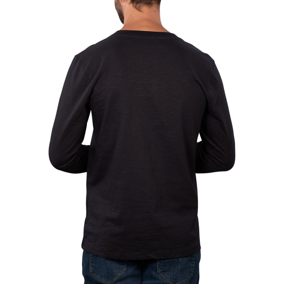 Scotch & Soda T-Shirt Henley a Maniche Lunghe Taglio Regular  