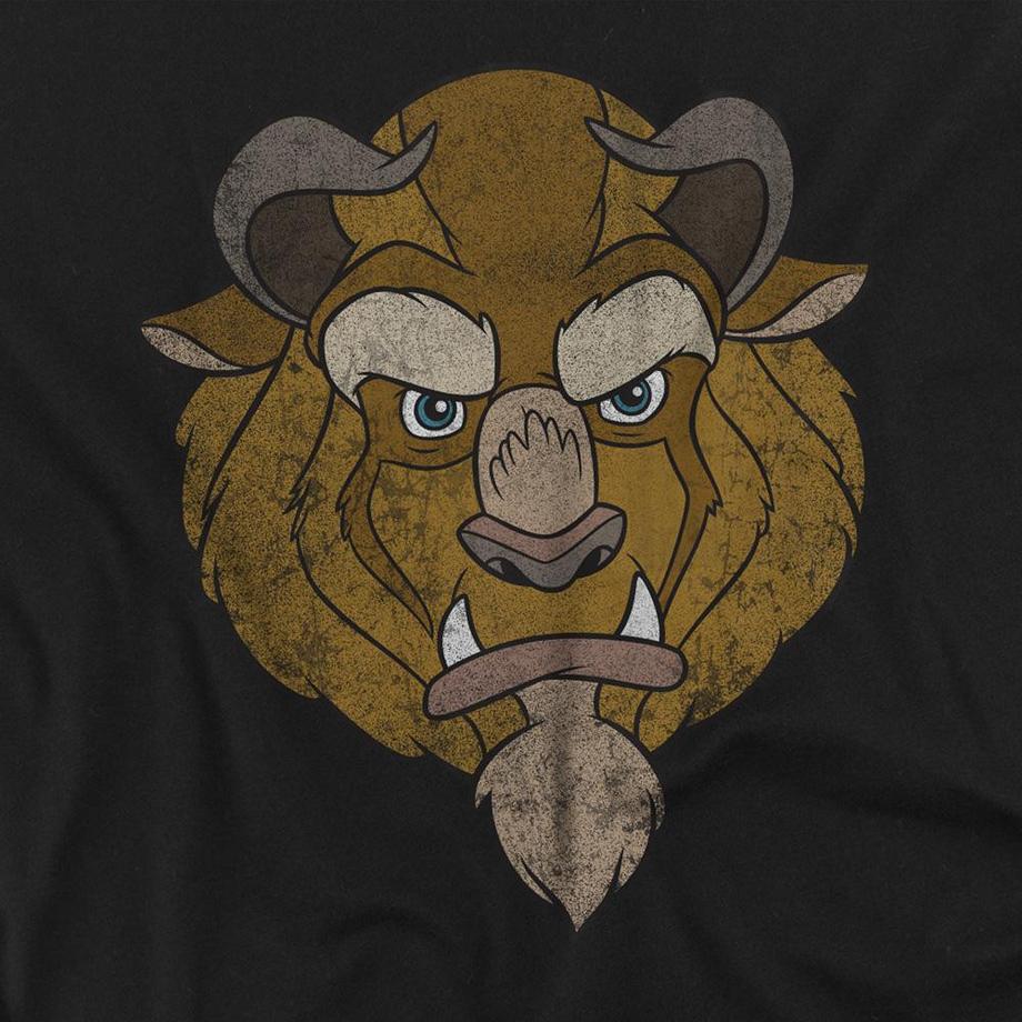 Beauty And The Beast Beast Grafikdruck Langarm T-Shirt  