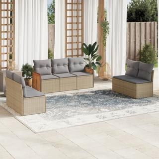 VidaXL set divano da giardino Polirattan  