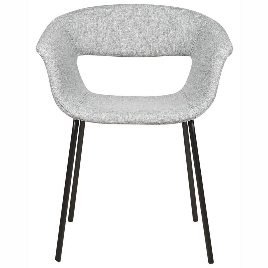 Beliani Lot de 2 chaises de salle à manger en Tissu Minimaliste ELMA  