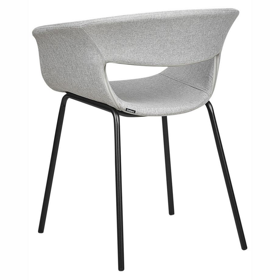 Beliani Lot de 2 chaises de salle à manger en Tissu Minimaliste ELMA  