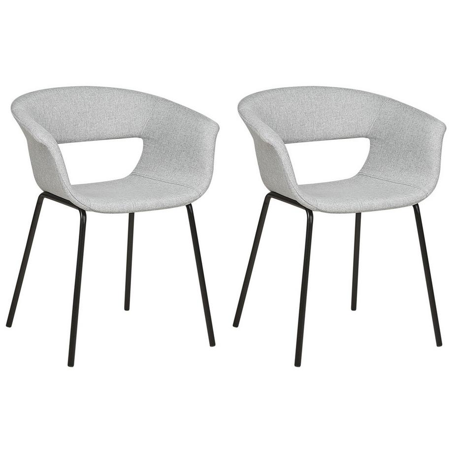 Lot de 2 chaises de salle à manger en Tissu Minimaliste ELMA