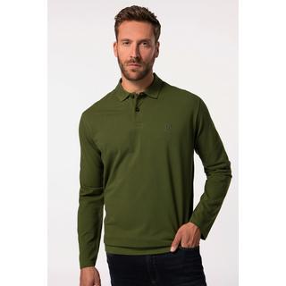 JP1880  Maglia polo basic in piqué con taglio speciale per l'addome e maniche lunghe, fino alla tg. 8XL 