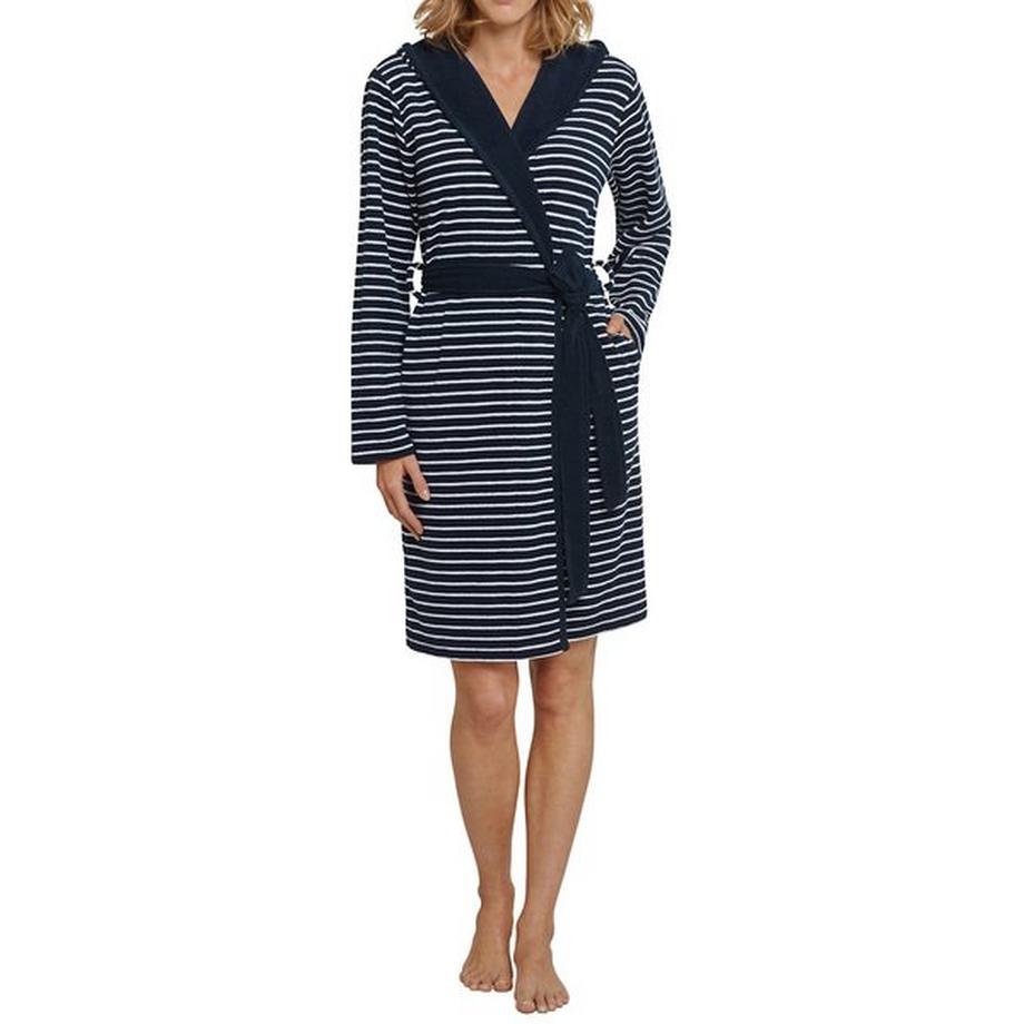 Schiesser Accappatoio Casual Comodo a Righe  