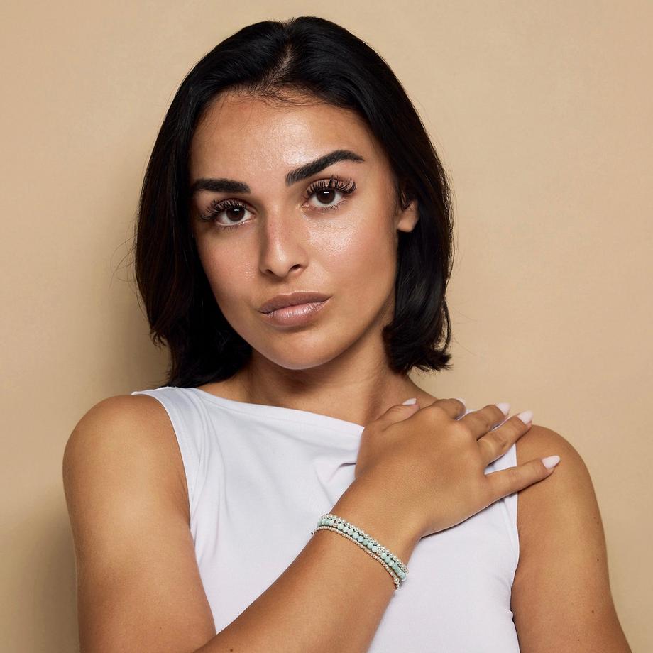 Balibay  Milea  Armband mit Larimar Steinen 14 Karat Gold 